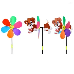 Decorazioni da giardino 3D Finner di vento a vento per animali da vento Bambini giocattolo adorabile cartone animato Whirligig Pinwheels Yard Lawn Outdoor