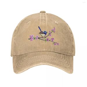 Ball Caps Little Blue Wren Cowboy Hat Cap man per le donne maschili