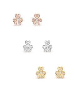 Lucky Clover Stud Orecchine Designer per Women Letter V Fourleaf Cleef Mini lussuoso gioielli lussuosi Diamond Earings Gold Rose Gold Silve5869430