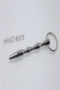 Pênis de aço inoxidável Inserção de brinquedos sexuais plugue de pênis de dispositivo de som uretral com glandes anel de brinquedos adultos 8537819044
