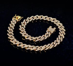 Подвесные ожерелья 12 мм хип -хоп кубинский колье из цепочки