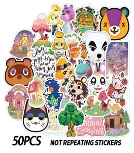 50pcslot Animal Crossing Aufkleber Netter Anime wasserdichtes Cartoon -Aufkleber für Wasserflaschen Laptop Telefon Casekateboardlug3528382