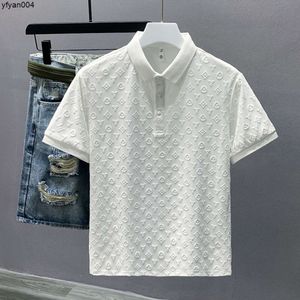 Designer Fashion Top High Quality Business Clothing Embroidered Collar Details Short Sleeve Mens2h8v