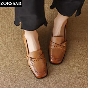 Casual Shoes Woman's Flats Genuine Leather Ballet Bowtie Boat Low Heels Slip On Flat Shoe Woman Black Brown Loafers Spring Autumn