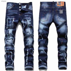 Jeans maschi maschi maschi stampati leggeri pantaloni di lusso pantaloni estrema decalcomania perdita di peso jeans colorato dot mens jeans casual wx