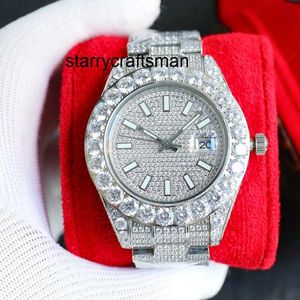 Movement Watch Vvs Handmade Diamond Watch Mens Automatic Mechanical 2824 Movement 42mm Sapphire Lady Wristwatch Montre De Luxe