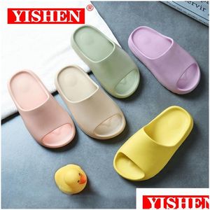 Slipper Yishen Children Slipers Summer Kids Casual Shoes Rubber Pool Sandaler Slides Anti-Slip Boys Girls Toddler Drop Delivery DHZ8L