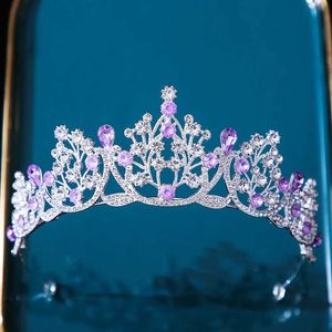 Tiaras Braut Kronwasser Drop Crystal Tiara für Frauen Mädchen Geburtstagsfeier Kleid Tiara Elegante Königin Braut Kopfbedeckung Accessoires