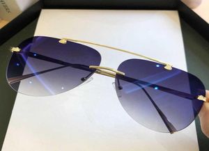Óculos de sol Piloto de aeronáutica de armadura aleatória para homens Marcos gradientes de óculos de sol metais femininos tons ovais bla brown7970013