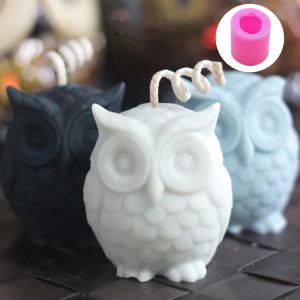 Candles Silicone Aromatherapy Candle Making Molds 3D DIY Handmade Decoration Molds Stereoscopic Owl Plaster Molds Epoxy Resin Mould