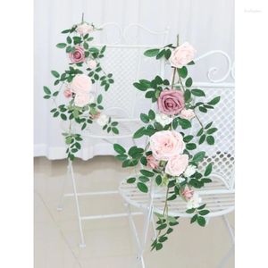 Decorative Flowers 2Pc Artificial Flower Wedding Aisle For Ceremony Chair Decorations Party Decor