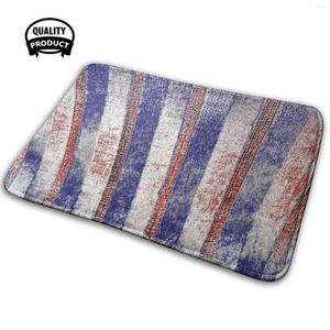 Carpetti La vecchia famiglia rossa e blu morbida famiglia anti-slip tappeto tappeto bandiera banner strisce di stoffa del colore