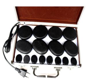 16pcset Massage Stones Stones Lava Set Spa Rock Basalt Stone с нагревателем Box3046217