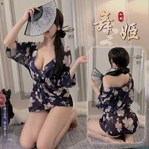 Conjunto de lingerie japonesa Cosplay quimono Conjunto de roupas adultas e fêmeas Robô pornográfico Mini Role-Playing Role Q240429