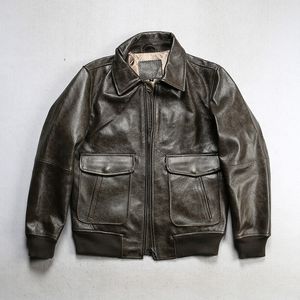 Giacca in pelle motociclistica per motociclette per motociclette giacche da bombardiere vera bombardieri in pelle cappotti a vento per abbigliamento da esterno plus size top autunnali primaverili