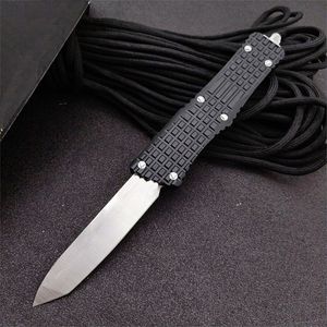 Coltello tattico automatico di alta qualità di alta qualità D2 White Stone Wash Tanto Point Blade 6061-T6 Sopravvivenza da esterno EDC Coltelli con sacchetto di nylon