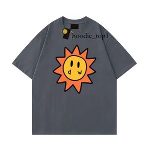 Topp t -skjorta kvinna män drog designer t shirt smiley sol spelkort tee t shirt grafisk tee drog drog sommarkläder kort ärm casual skjortor 9138