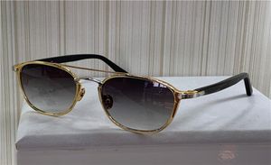 Okulary przeciwsłoneczne projektowania mody 0012 Retro Round K Złota Rama