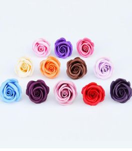 Neues Design 50pcs Box 5cm Rose Seife Blumenkopf Hochzeit Valentine 039S Day Geschenk Neujahr Geschenk DIY Künstliche Blumen Home Decor2183997