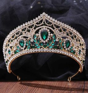 Tiaras Wedding Hair Tiara Rhinestone Crown da sposa Crown da sposa grande Tiara multicolore Women039s Accessori per il compleanno Accessori da ballo da ballo headw5997856