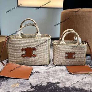 Lyxdesigner halmväska kvinnors handväska strandsäckar klassiska handgjorda nya vävda mode tygväska sommar utomhus rekreation en axel crossbody väska