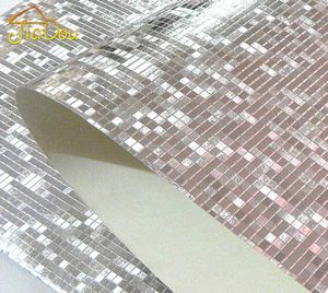 Papel de parede de mosaico de glitter inteiro fundo papel de parede papel de parede papel de parede de parede de teto prateado quecote o papel de parede6499066