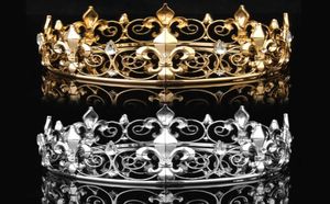 Ganzkreis Gold Prom Accessoires König Men039s Crown Round Imperial Tiara 2106165149732