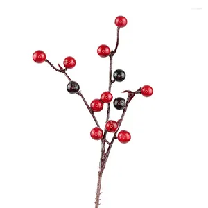 Decorative Flowers Simulation Red Fruit Branch Home Decoration Rich Long Stem Artificial