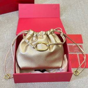 Luxury Gold Evening Bags Fashion Shoulder Bags Black Tie Rivet Bucket Bags Women High Quality Letter Bag Designer Backpack Cute Purses And Handbags