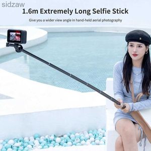 Selfie Monopods 1.6m Metal Extra lång enkelbenad infällbar selfie -pinne för Insta360 One X2 10 Sportkamera Fällbar telefon WX