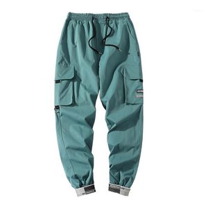 Calças masculinas 2021 Streetwear Casual Comprimento do tornozelo Hip Hop calça de moletom 196S