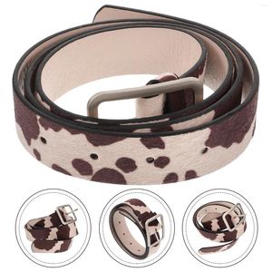 Belts Cow Pu Belt Pants Women's Western For Print Accessories Printing Jeans Girls Miss