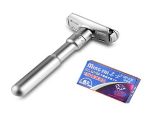 MINGSHI Full Zinc Alloy Safety Razor For Men Adjustable 16 Files Close Shaving Classic Double Edge Razors4787710