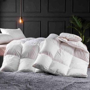 Роскошные постельные принадлежности подмолочная вставка белый гусь вниз по сезонному теплу