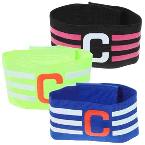 Suporte de pulso 3 PCs Match de futebol Capitão braçadeira de braçadeira de futebol Pulseira Time Team Nylon Sports Game Líder