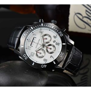 Wanpai Six игл Chronograph Полный функции Quartz Mens Business Gentleman Chronograph Watch Small 211