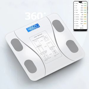 Intelligent Body Fat Scale Bluetooth Badrumskalor LED Digital Smart Weight Balance Composition Analysator för hem 240419