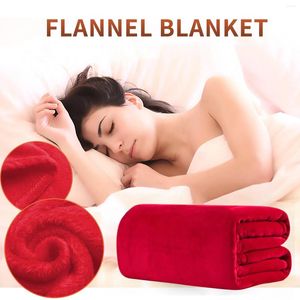 Blankets 50 70cm Solid Color Blanket Warm Flannel Soft And Comfortable Coral Fleece For Sofa Chair Bed Everyday Use