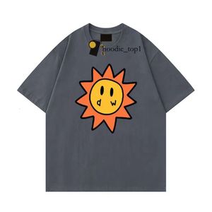 Topp t -shirt kvinna män drog designer t -shirt smiley solspel kort tee t shirt grafisk tee drog drog sommarkläder kort ärm avslappnade skjortor 4151