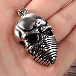 Colares pendentes Man the Punk Skull Masks Titanium Steel nos Estados Unidos