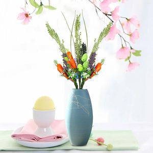 Dekorativa blommor Fake Flower Artificial Easter Eggs Picks Plastic Diy Foam Festivel Party Home Decoration