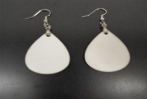 Sublimation Earrings Blank White Pendants Drop DIY Dangler Leaf Manual Handwork For Gift A034045836