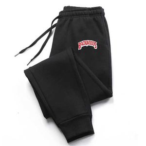 Męskie spodnie do tyłu drukowane wełniane spodnie sportowe ciepłe spodnie do joggingu torba męskie spodnie sportowe