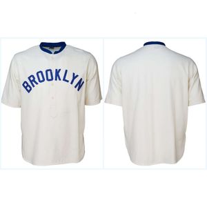 Jam Brooklyn Tips-tops 1914 Jersey Home qualquer jogador ou número costurado em todas as camisas de beisebol de frete grátis de alta qualidade Ed