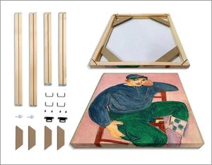 Solid Wood Picture Frame Målningsfabrik ger vägg DIY inramad 60x50 50x40 40x30 cm 2112228456536