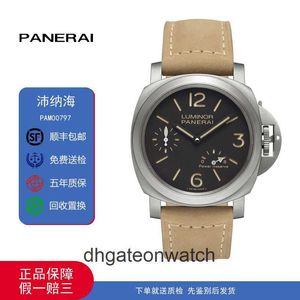 Peneraa High End Designer Watches for Series Mechanical Mens Watch 44 mm Nocne światło Dynamiczne wyświetlacz pamięci PAM00797 Oryginał 1: 1 z prawdziwym logo i pudełkiem