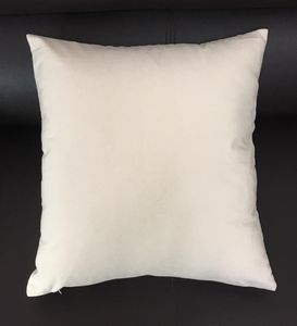 16x16 polegadas em branco Tampa de travesseiro de lona em branco Casa de travesseiro de algodão branco Caso de almofada preta para impressão manual 3739943