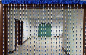 ZiDeTang 100 Acrylic Bright Button Beaded Fringe Home Decor Door Curtain Tassel Room Divider Curtain Panel Window Fly Screen 22012660744