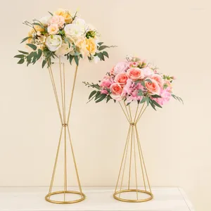 Vases 1PC Metal Stage Flower Rack Table Ornament Wedding Stands Decor Arrangement Creative DIY Road Lead