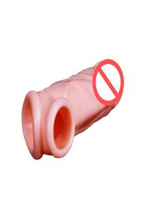 Adult Male Penis Extender Sleeve Penis Enlargement Enhancer Reusable Delay Ejaculation Cock Ring Sex Toys For Men5223710